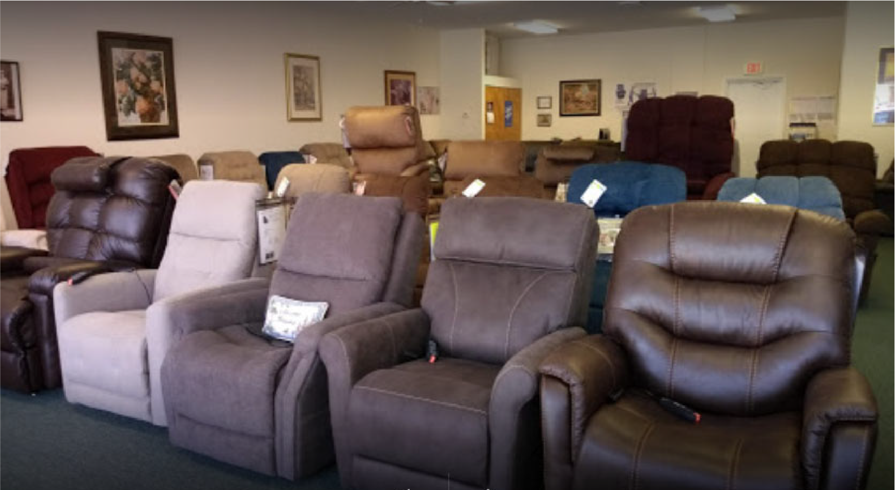 Inside of Citrus Lift Chair Showroom.